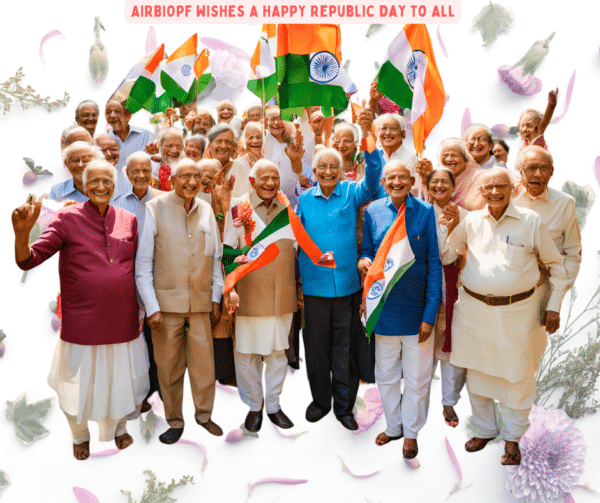 Bank retirees wishing happy republic day