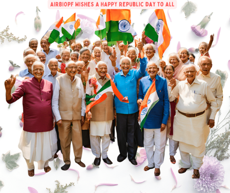Bank retirees wishing happy republic day