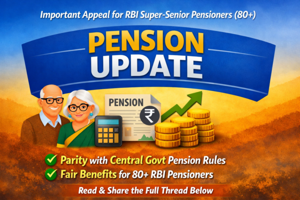Banner showing ‘Additional Pension Update’ headline with elderly couple, pension document, symbolizing improved benefits for pensioners.”