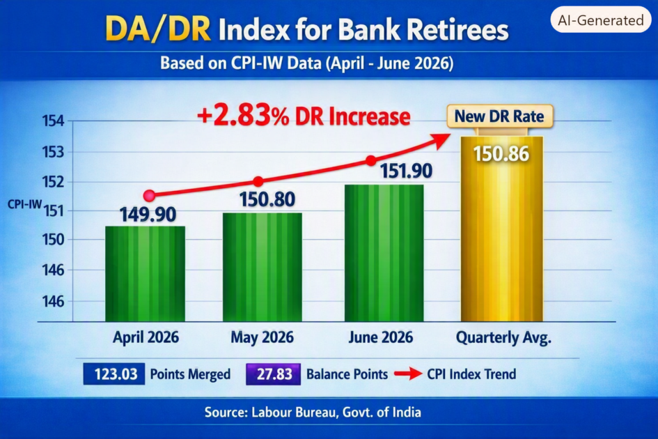 Dearness relief 2.83% increase