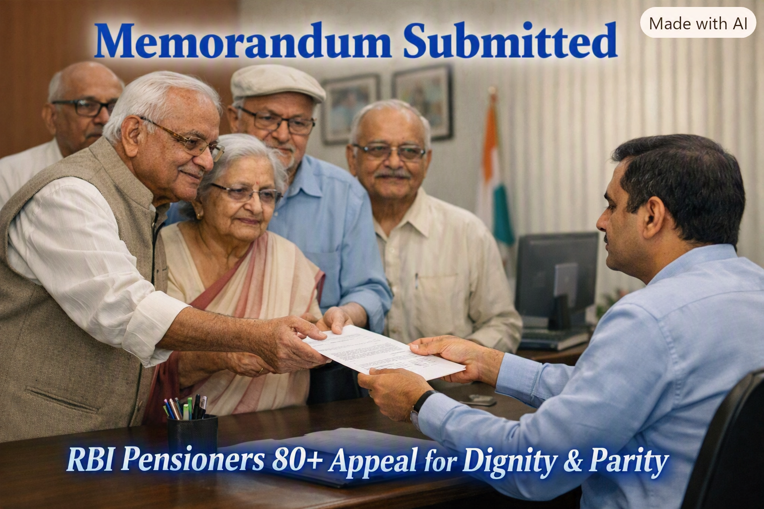 Request for additional Pension to RBI Pensioners aged 80+